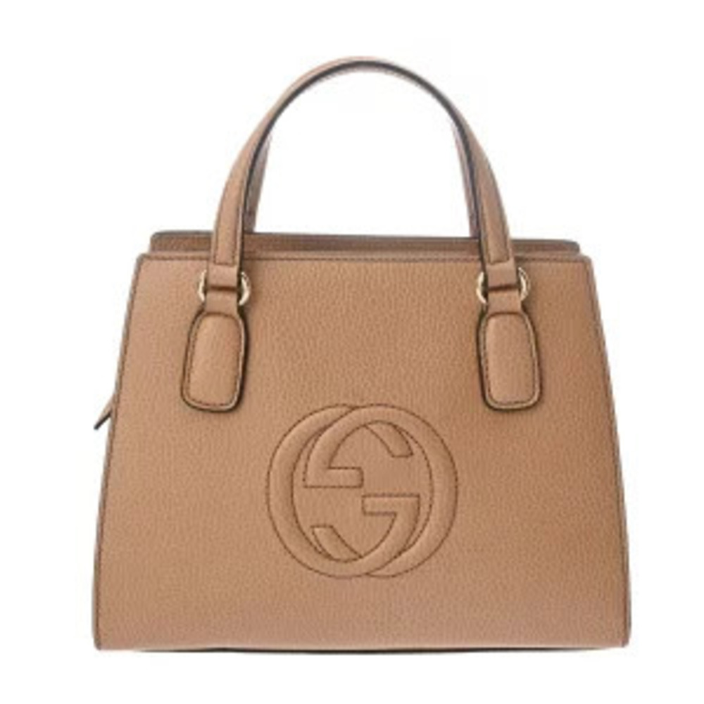 Gucci Interlocking GG Beige Leather Handbag